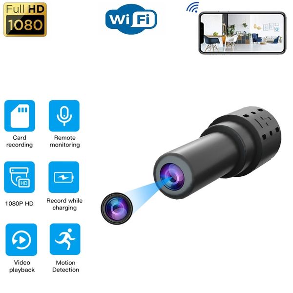 Mini Kamera HD 1080P WiFi Kablosuz Kameralar Video Gizli Ses Kaydedici DVR Uygulaması Uzaktan Kontrol Hareket Sensörü Eylem Cam X14 Geniş Len Gözetim Mikro Kamera