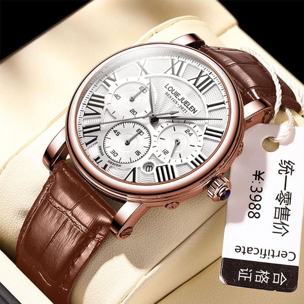 Нарученные часы Belushi Quartz Watch 2022 Luxury Watches for Men Day Date Gold Mini