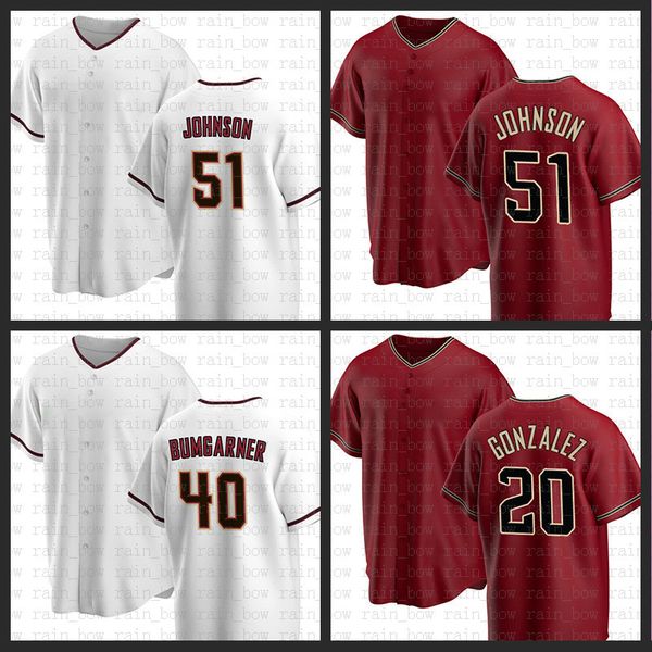 Diamondbacks Randy Johnson Baseballtrikot Madison Bumgarner Luis Gonzalez Christian Walker Carson Kelly Nick Ahmed Stuart Fairchild Seth Beer Luplow Ketel Marte