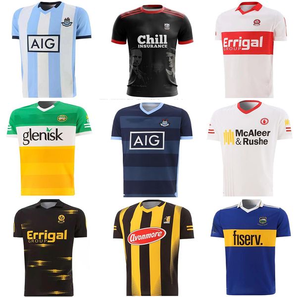 

22/23 gaa rugby jerseys dublin derry kilkenny wexford kerry tyrone meath fermanagh roscommon donegal mayo cork galway gaillimh tipperary cio, Black;gray