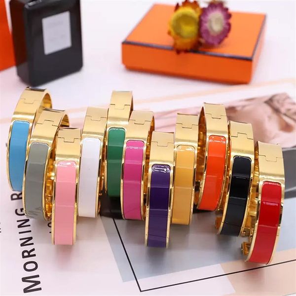 

h steel buckle wristband fashion rainbow bracelets 12mm width woman cuff jewelry 11 color optional s1123275o, Golden;silver