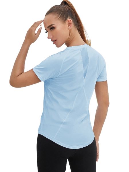 

breathable twist front sports tee b3mx#, Gray