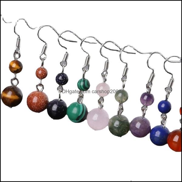 

other earrings jewelry mix color 6mmand10mm for women natural beads stone dangle long lady earring drop delivery 2021 dhvbr, Golden;silver