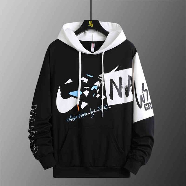 

spring and autumn youth 15 hooded sweater men's fashion handsome 12 boys junior high school students 13-year-old coat, Black