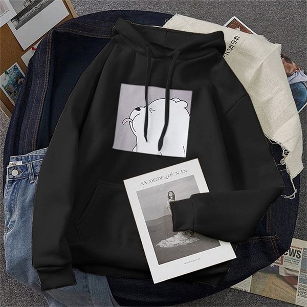 

oversized hoodies fashion casual print hooded long sleeve sweatshirt pullover anime kawaii graphic clothing 220715, Black