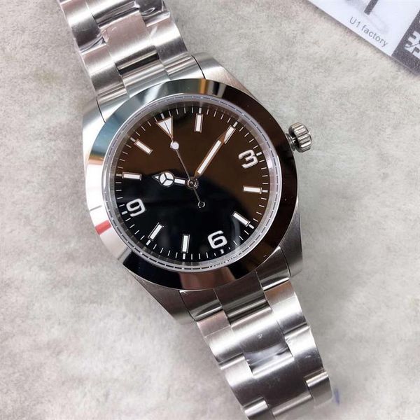 

st9 watch explorer 39mm 114270 214270 stainless steel 2813 movement automatic mechanical mens watches series men wristwatches242r, Slivery;brown