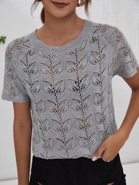 

solid open stitch cover up a5kc#, White;black