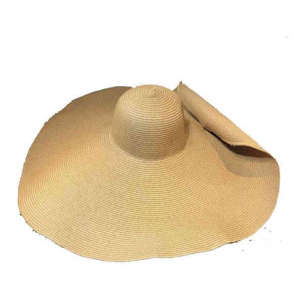 

wide brim hats 25cm oversized foldable travel beach hats for women large wide edge spraying lady uv protection sun outdoor sunshade 220610, Blue;gray
