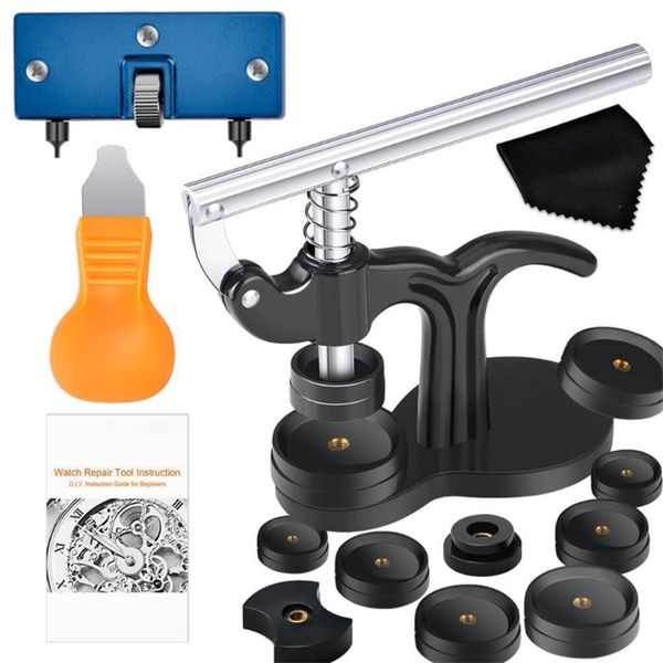 

16pcs watch press tool with battery replacement kit and fitting dies for back remover closer repair batte 220624gx