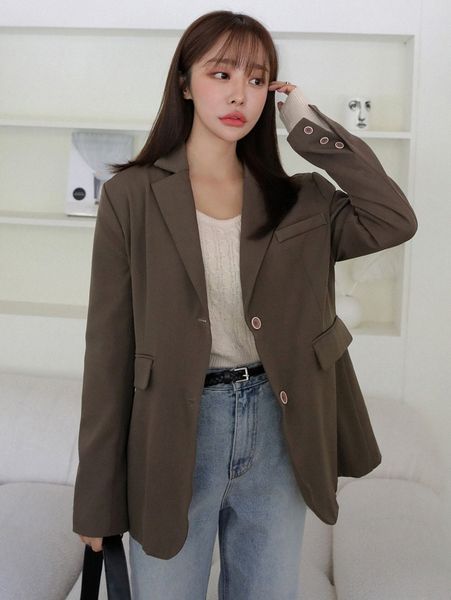 

dazy single breasted slit back blazer d8yk#, White