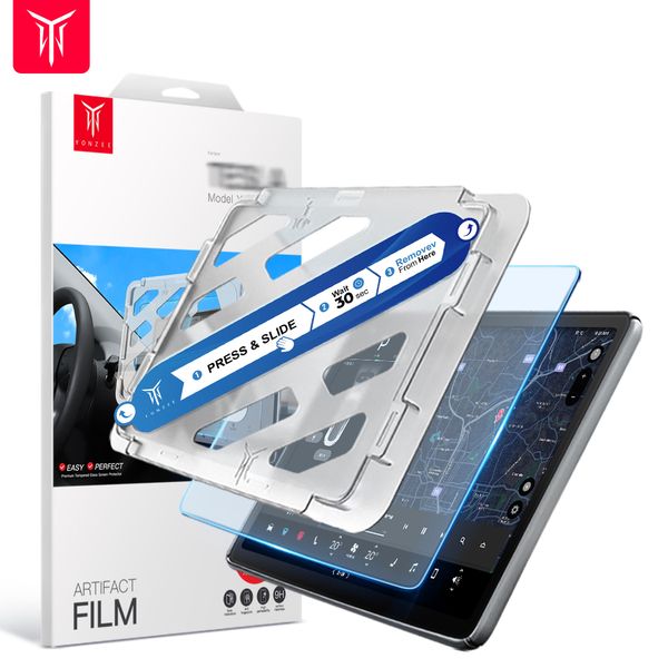 

yz for tesla model 3 model y tempered glass full cover for tesla car model3 modely center console screen protector accessories
