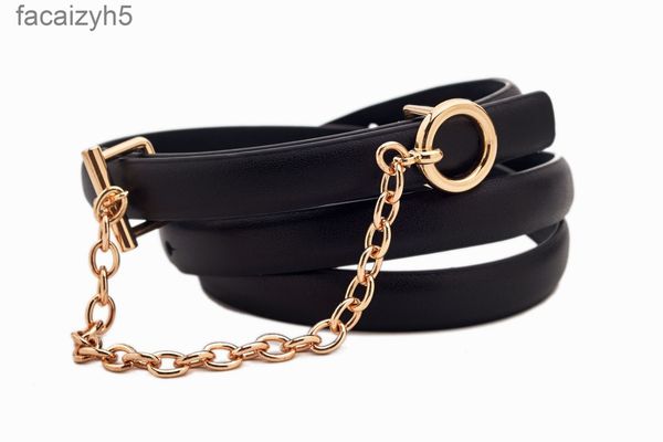 

belts designer beltkorean fashion decorative belt simple alloy buckle chain garment beltkprk2020, Black;brown