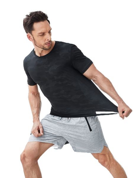 

men camo print sports tee c0ou#, White;black