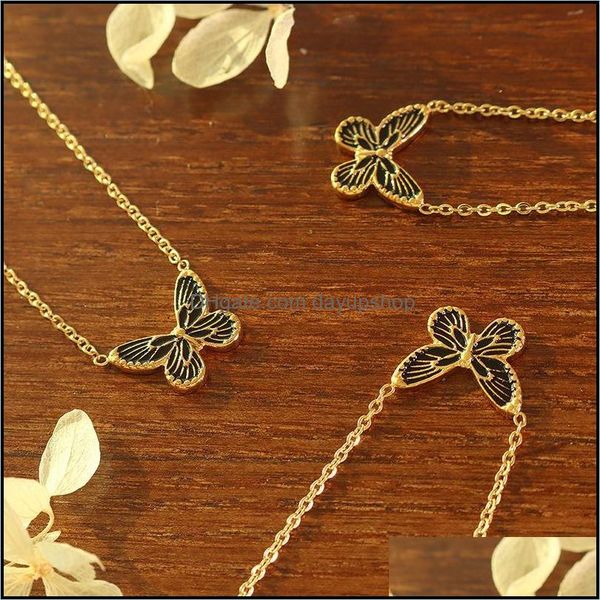 

pendant necklaces pendants jewelry insect butterfly stainless steel necklace birthday gifts women access dha6o, Silver