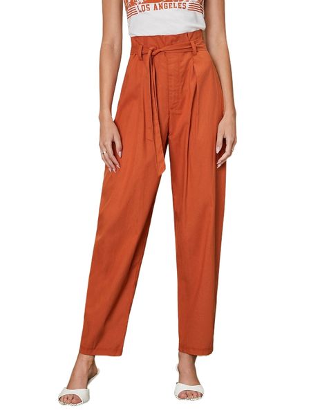 

high waist belted pants e5ow#, Black;white