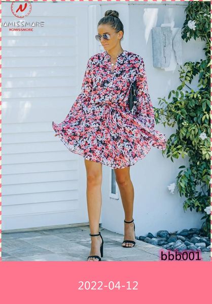 

fashion women print a-line dress for streetwear patchwork design bandage decor o-neck long sleeve mid waist autumn slim, Black;gray