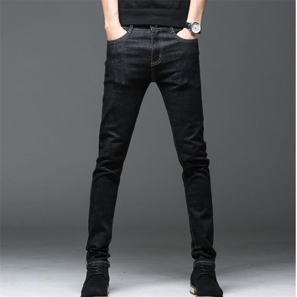 

choice casual stretch male jeans classic slim long pants for men lj200916, Blue