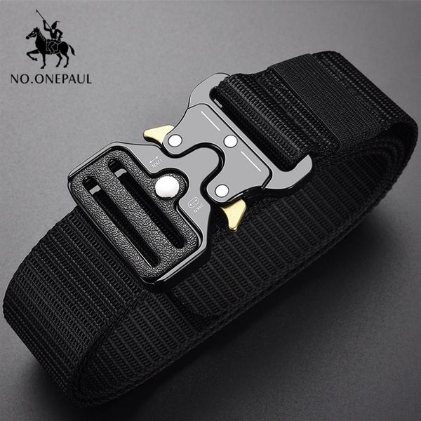 

genuine tactical belt quick release alloy military belt soft real nylon sports accessories buckle outdoor battle sports 220210225w, Black;brown