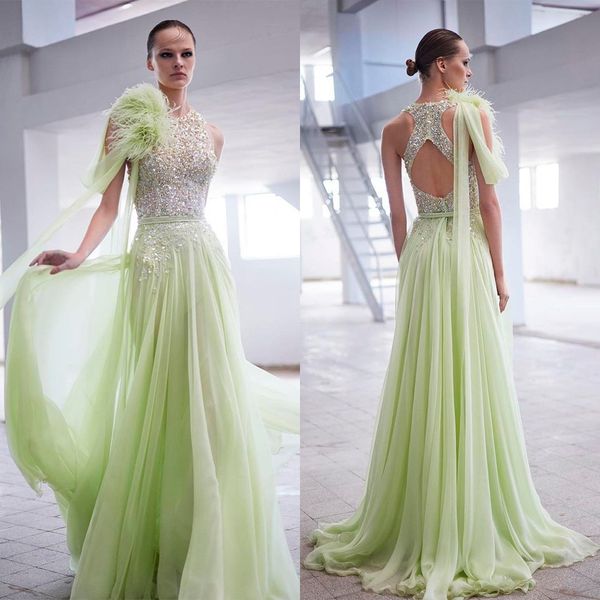 

light green a-line bridesmaid dresses lace tulle sequins custom made feather elegent sleeveless floor length party gowns appliqued elegant e, Blue;red