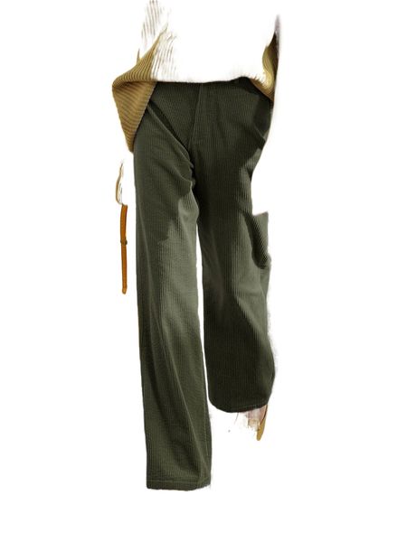 

high waist corduroy straight leg pants p6lo#, Black;white