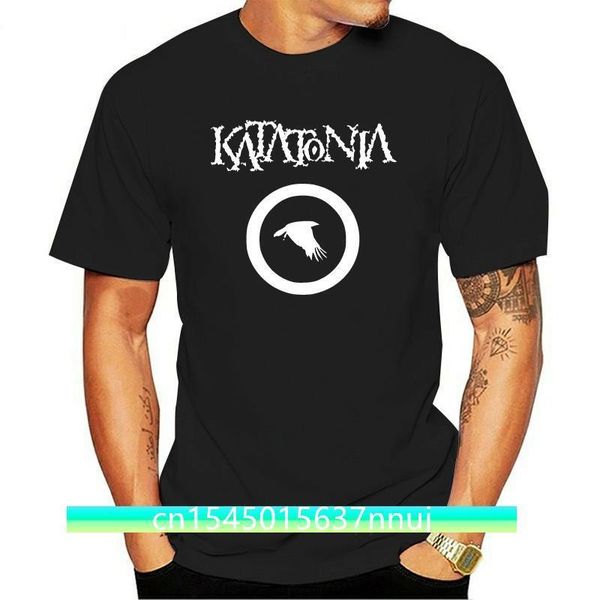 Katatonia camiseta preta camiseta gótica doom banda de metal opeth tiamat manga curta camisetas homem roupas 220702
