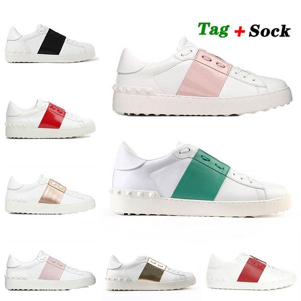 

wholesale mens sports sneakers casual dress shoes white black green red pink grey womens fashion leather flat trainers size 35-46