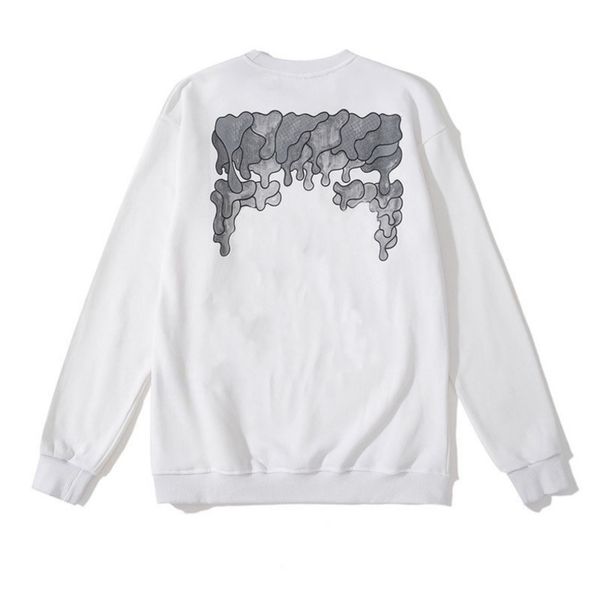 

loose classic mens offs sweatshirts designer fashion hoodies pullover hip hop oil paint back arrow x men women hooded casual hoodie jackets, Black