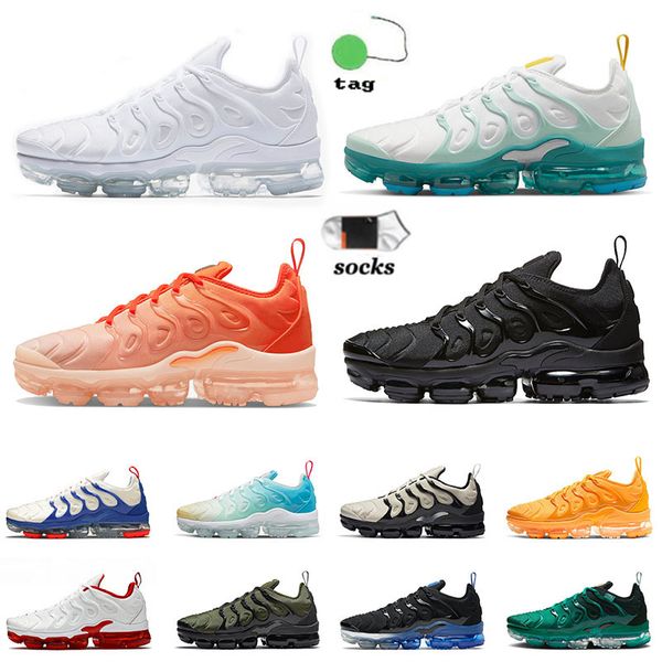

vapourmaxs all white triple black tn plus running shoes tns men women orange gradients university gold red midnight blue since 1972 off tnpl