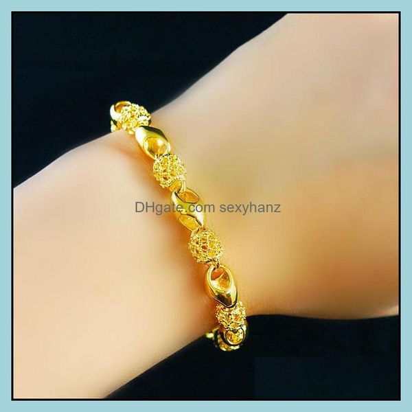 

link chain bracelets jewelry gold link for women girl lady bracelet gift fashion jewellery wholesale 0705wh drop delivery 2021 eiklr, Black