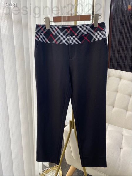 

women's jeans designer 21 spring and autumn striped stitched waistband suit pants casual straight women's zlvg, Blue