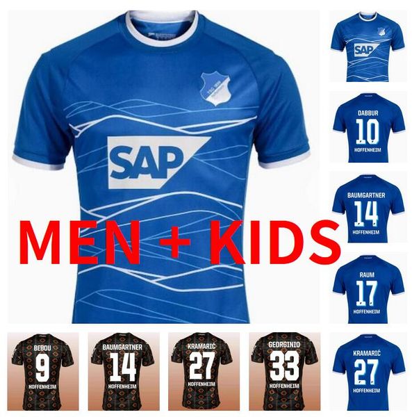 

men kids kit 21 22 23 tsg 1899 hoffenheim soccer jerseys home krmaric baumgartner grillitsch sessegnon bebou samassekou 2021 2022 2023 jerse, Black;yellow