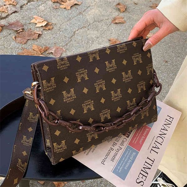 

leisure bag women's 2022 new fashion texture portable small square bag versatile foreign style wide shoulder strap single shoulder 70%