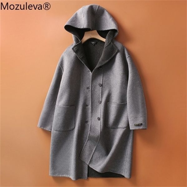 

handmade double-sided wool plush ladies autumn and winter clothing woolen women's coat 210416, Tan;black