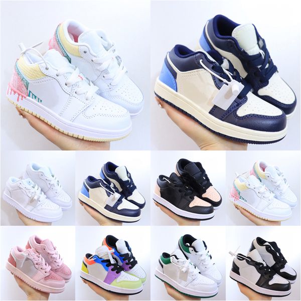 

jumpman 1 low high baby kids basketball shoes 1s travis obsidian chicago boy girls children toddler medium olive gym red sport trainer sneak