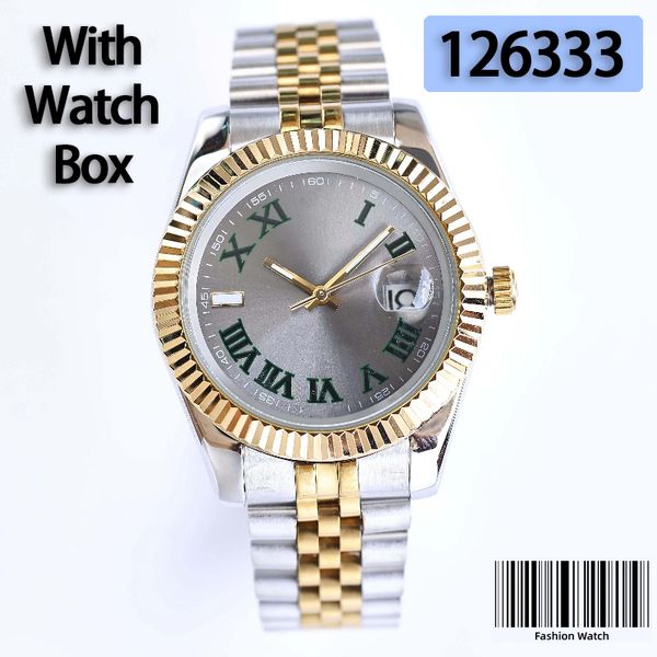 Precision and Dur￡vel Casal Watches Factory Luxury Diamonds Luxury Diamonds Valentine Gifts Wristwatches Mulheres Homens assistem a data do dia mec￢nica com a caixa de rel￳gios