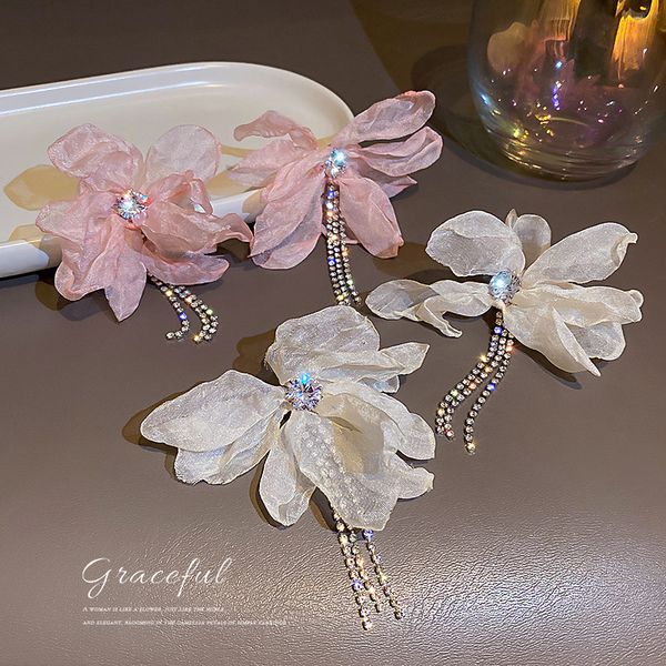 

925 silver needle korean fashion new diamond lint bowknot earrings eardrops online influencer refined design earrings, Golden