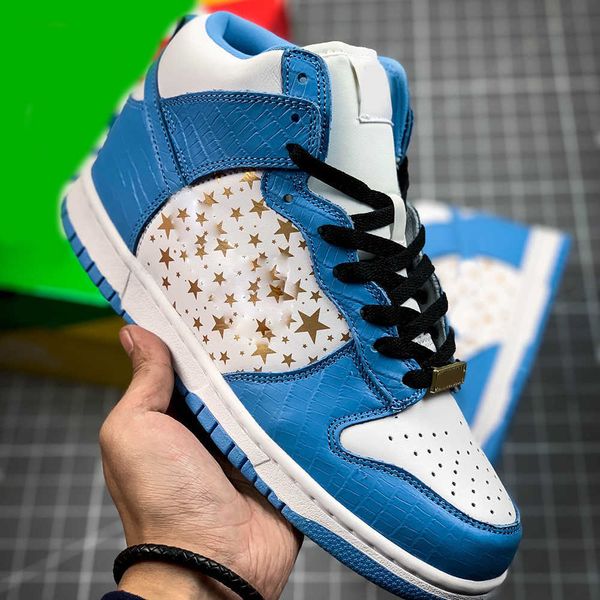 

2022 jumpman women's basketball shoes men's 1 s blue/white gypsophila outdoor sports, Black