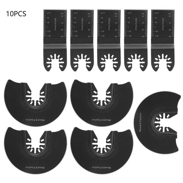 

10pcs oscillating multifunctional saw blades power tool cutters kit