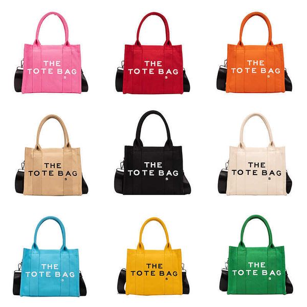 

evening bags designer women casual large capacity handbag marc tote bags fashion simple canvas crossbody bags luxury shoulder wallet y0612