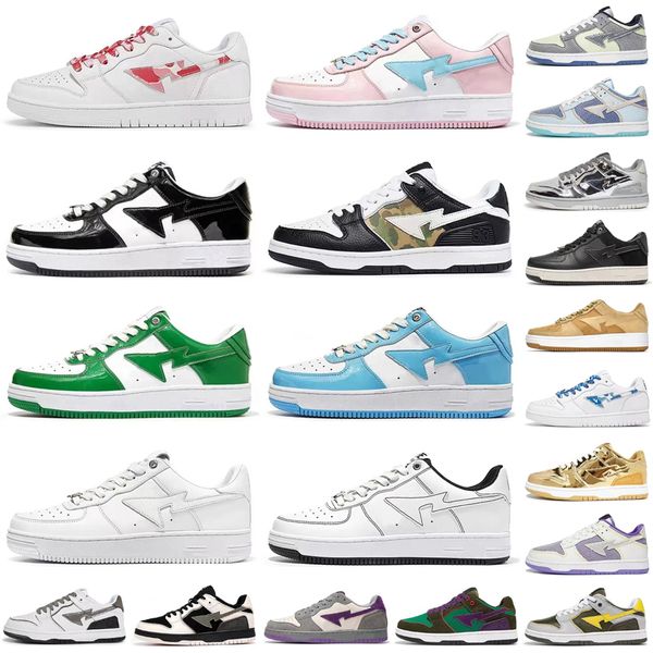 

a mens running shoes lows bapestas baped sk8 sta designer bap ed camo black white green red orange camouflage men women trainers sneakers pl