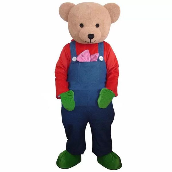 

new cartoon cute bear cartoon mascot costume fancy dress, Red;yellow
