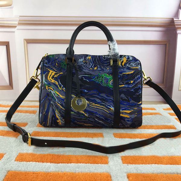 

women pillow bag handbags tote bags canvas leather removable strap zipper closure shoulder crossbody bags fashion letters