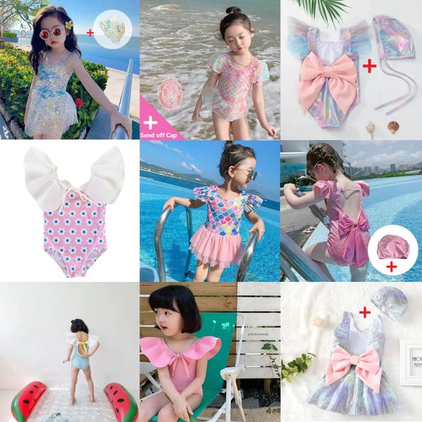 Малышка с однокачественными купальными купальниками для девочек купальные костюмы детские бикини для бикини для детского плавания для детей летняя пляжная одежда