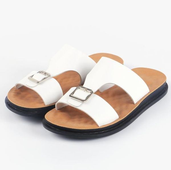 

men's new sandals fashion beach shoes flat slippers, Black