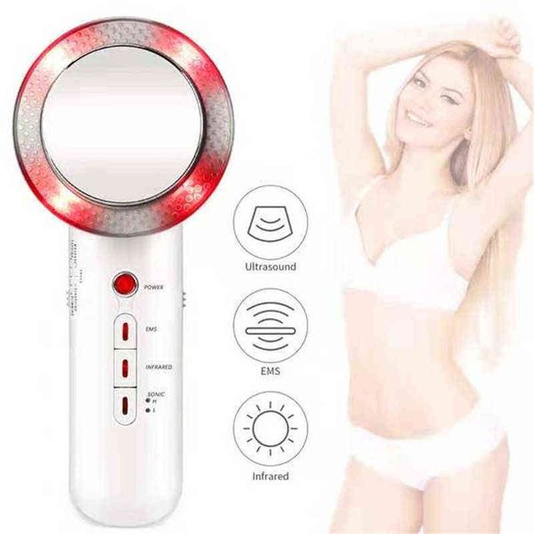 Massaggiatore per corpo dimagrante LED elettrico ad ultrasuoni Ems Stimolazione muscolare Perdere peso Cellulite Home Trainer 220602