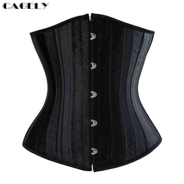 

26 spiral steel boned corset waist trainer cincher bustier busk corselet lacing-up clothing slimming underwear lingerie t220805