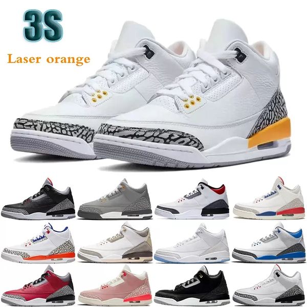 

men basketball shoes 3s jumpman 3 cardinal red pine green racer blue cool grey hall of fame court purple laser orange women sports trainers