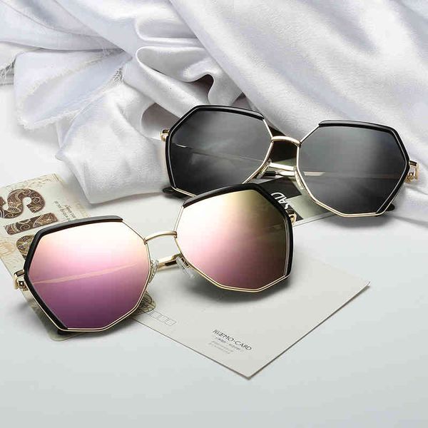 

sunglasses network metal glasses personalized classic korean fashion polygon d8nr, White;black