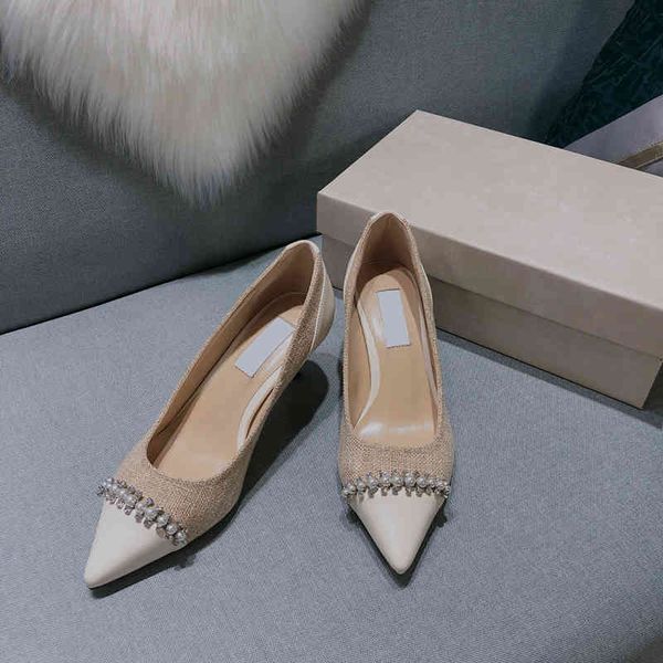 

dress shoes luxury rhinestone pearl pointed high heels designer fashion color matching stiletto pumps summer women sandals 220317, Black
