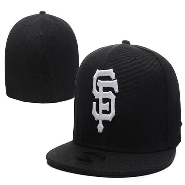 

2021 baseball teams sf sport fitted cap men's women's giants full closed caps casual leisure solid color fashion size su192s, Blue;gray
